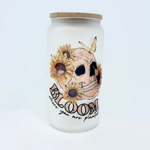 Floral Skull Frosted Mug