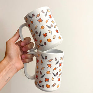 Leafy watercolour Mug