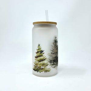 Watercolour Trees Frosted Mug