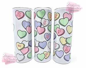 Valentines Anti Conversations Hearts Tumbler