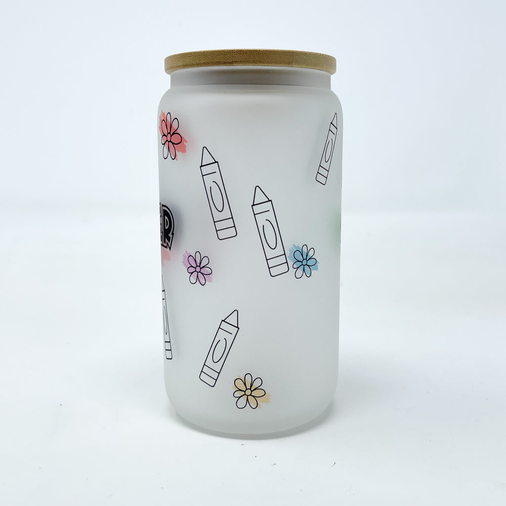 Crayon Teacher Frosted Cup